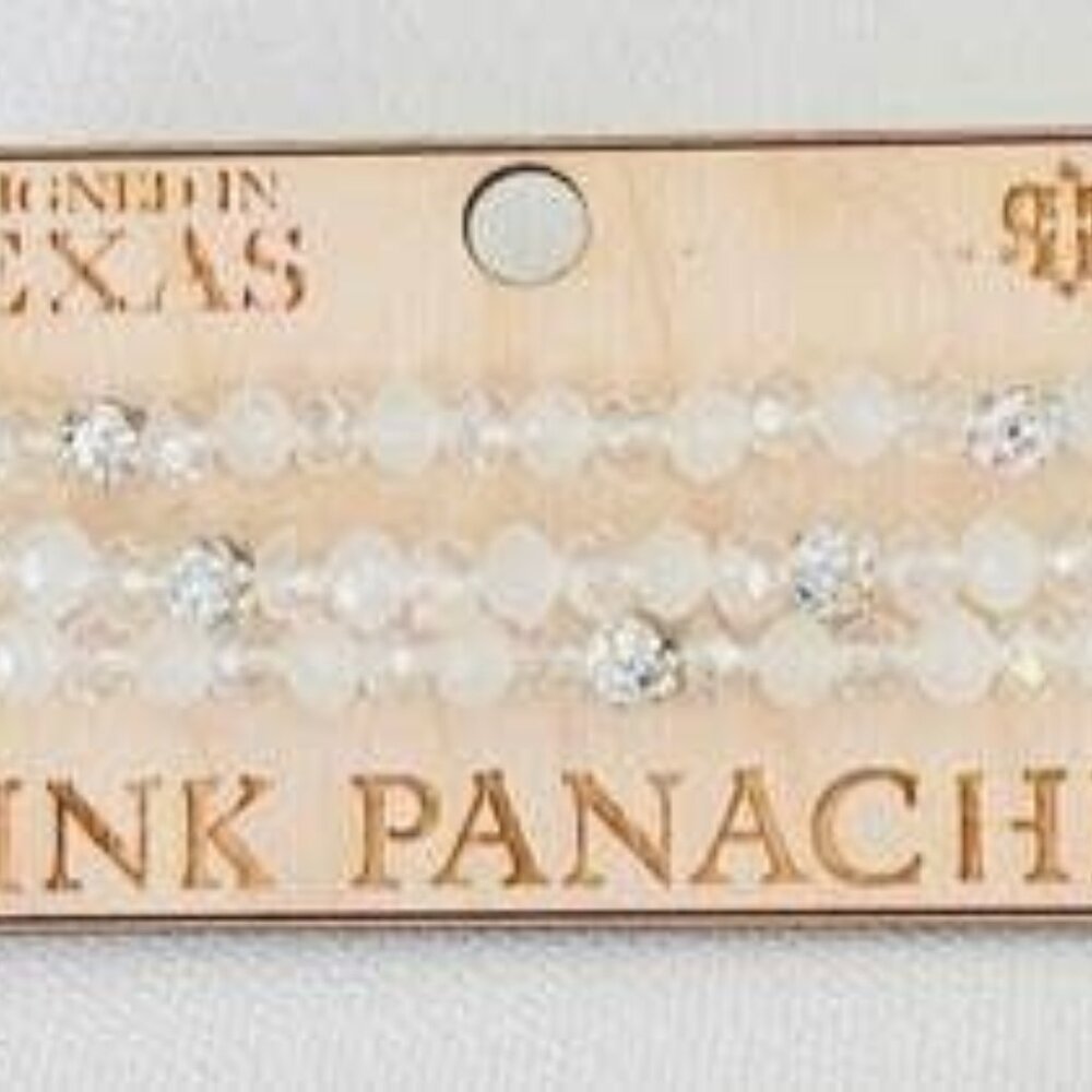 Pink Panache 3-Strand Clear Bracelet Set